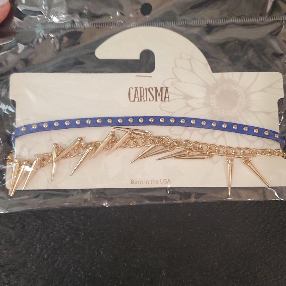 Charisma Blue and Gold Necklace Set